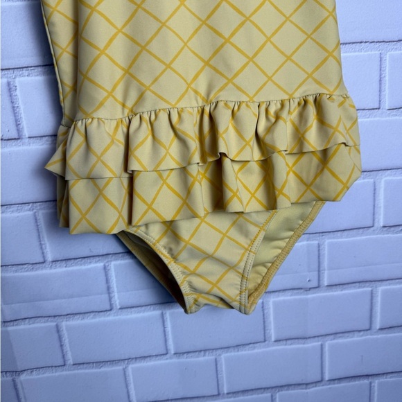 Gymboree Yellow Swimsuit with Green Accents/girls size 8 - Picture 3 of 8